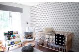 cute pink grey whale nursery wallpaper for kids room, girls room or baby room