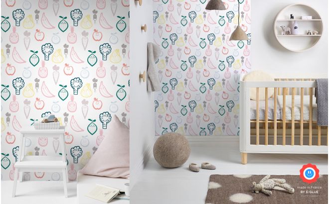  FRUIT  AND VEGGIE NURSERY  WALLPAPER Baby  Room  Wall  Murals