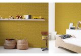 papier peint graphique moutarde et jaune pour chambre enfant moderne