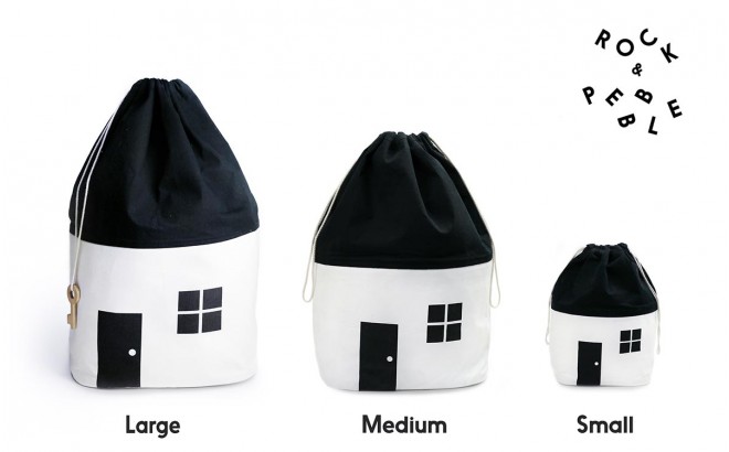 Organic House Storage Bags by Rock and Pebble