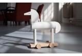 wooden white horse toy Ortus by Kutulu design