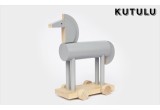 wooden grey horse toy Griseon by Kutulu design