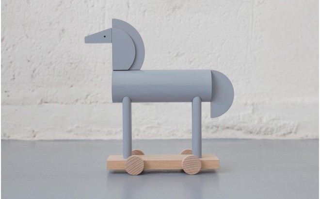 wooden grey horse toy Griseon by Kutulu design