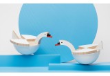 jouet cygne blanc en bois Labu par Kutulu design