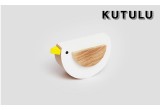 wooden white bird toy Pipa by Kutulu design