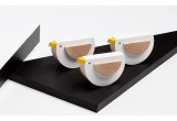 juguete pájaro de madera blanco Pipa por Kutulu design