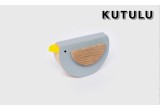 jouet oiseau gris en bois Pipu par Kutulu design