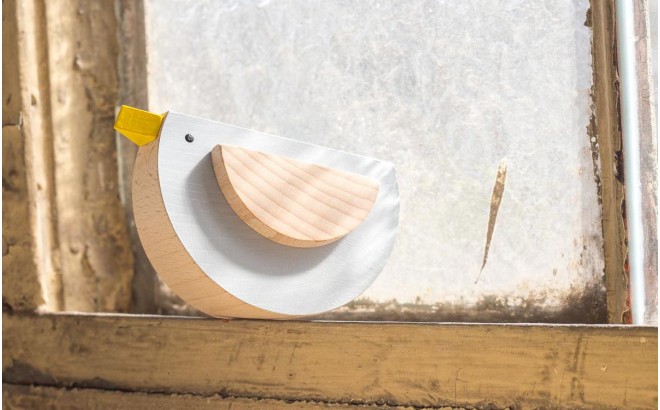 jouet oiseau gris en bois Pipu par Kutulu design