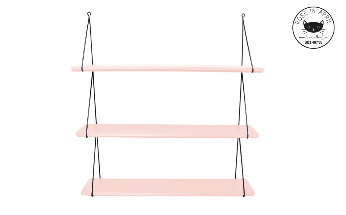 Light Pink Babou Shelves 3 By Rose In, Girls Wall Shelves