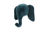 mini elephant head wall trophy teal velvet by fiona walker