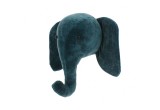 mini trophée mural tête éléphant velours bleu canard par fiona walker