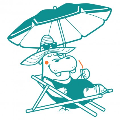 stickers enfant hippopotame