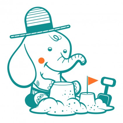 stickers bébé éléphant