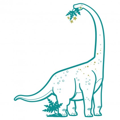vinilos infantiles diplodocus, pegatinas gigantes para dormitorio niño