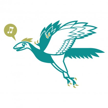 vinilo de pared dinosaurio pajaro Archaeopteryx para cuarto infantil