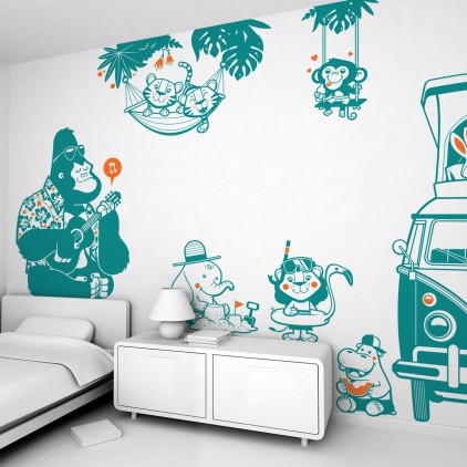 Sticker Tête de Lit - Stickers Bébés & Enfants E-Glue - Deco Murale Chambre  Enfant