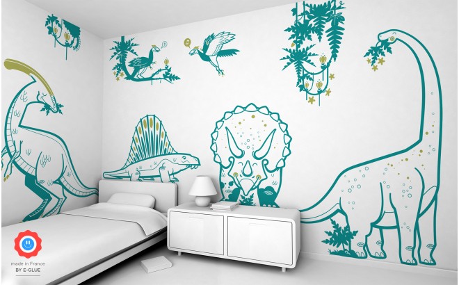 vinilos infantiles dinosaurios para decorar habitación niño