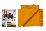Silkeborg Uldspinderi scandinavian sunflower yellow wool throw for kids