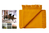 Manta infantil de lana merino amarillo girasol ecológica Silkeborg Uldspinderi