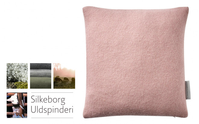 pink Scandinavia wool children's throw cushion