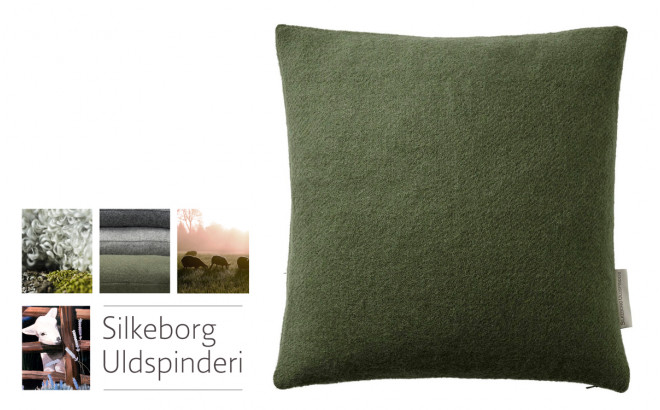 cojín infantil ciprés verde de lana escandinavia