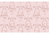 pink flamingo wallpaper for kids room, girls room