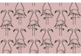 old pink flamingo wallpaper for kids room, girls room