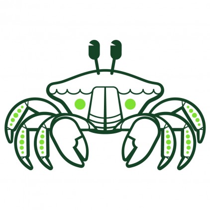 sticker enfant fonds marins crabe