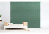 papel pintado infantil flamenco verde salvia para habitación infantil niña