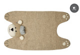 felt bear with crown rug for kids by Fiona Walker