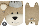 felt bear with crown rug for kids by Fiona Walker