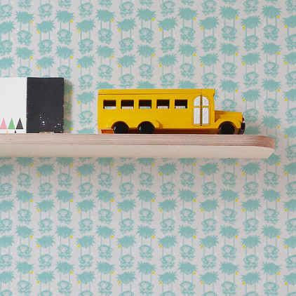 papel pintado bebé mono azul claro para habitación infantil, cuarto bebé niño