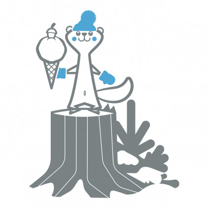 Stickers Enfant Hermine, Déco Chambre Bébé Animaux de la Banquise