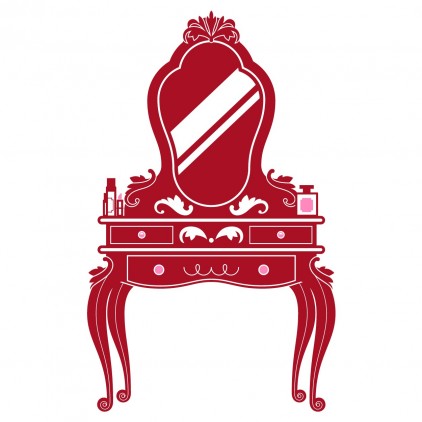 dressing table princess kids wall decals for girl room