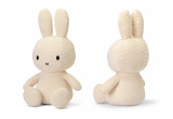 PELUCHE LAPIN MIFFY VELOURS CÔTELÉ BLANC 24 CM