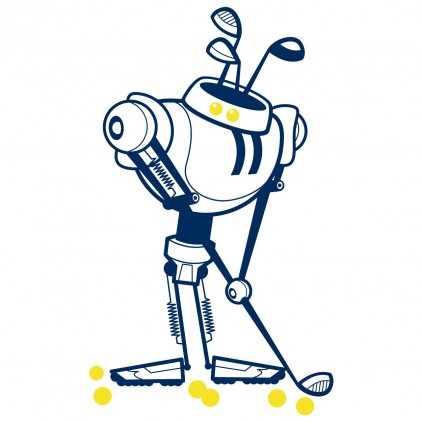 stickers enfant garçon robot sport golfeur