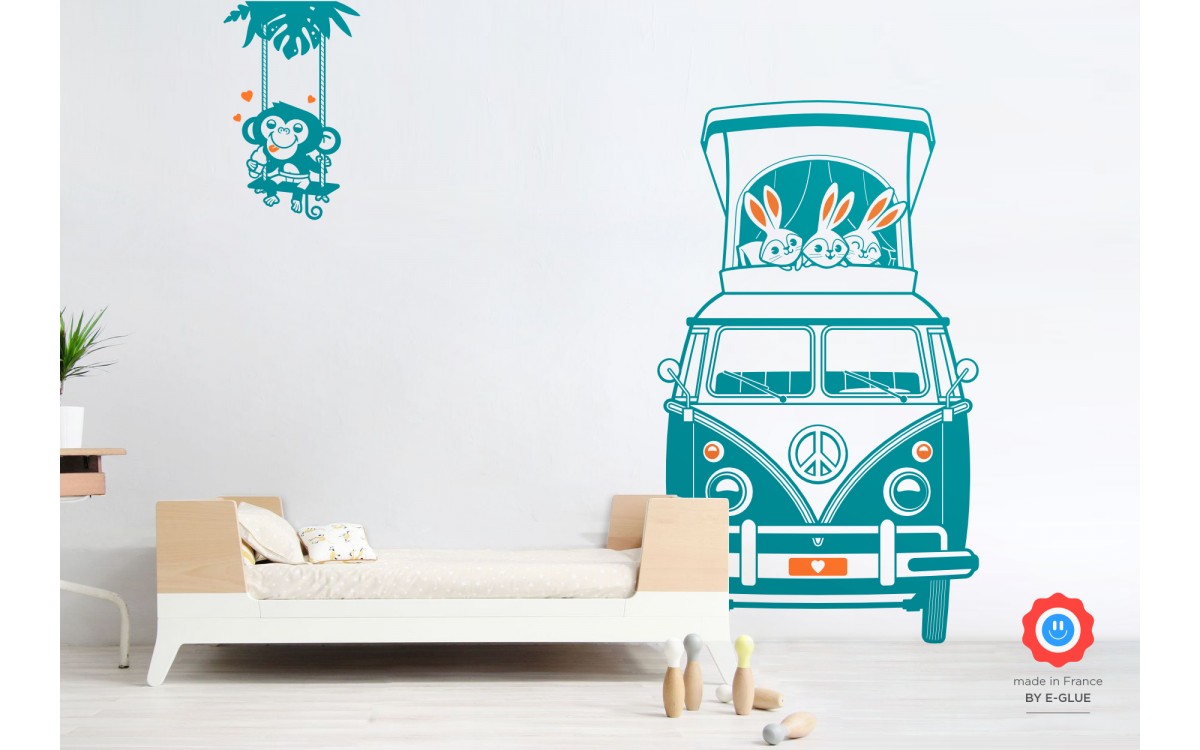 Camping Wall Decals Kombi 