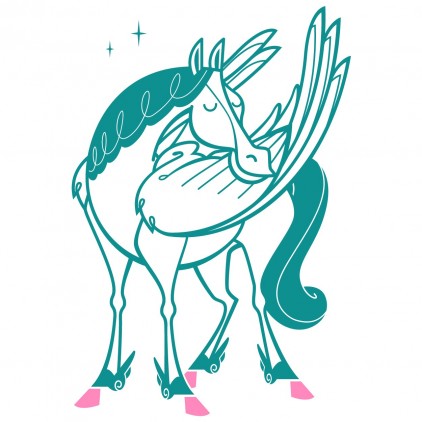 pegasus unicorn fairy world kids wall decals