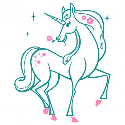 stickers enfant monde féérique licorne