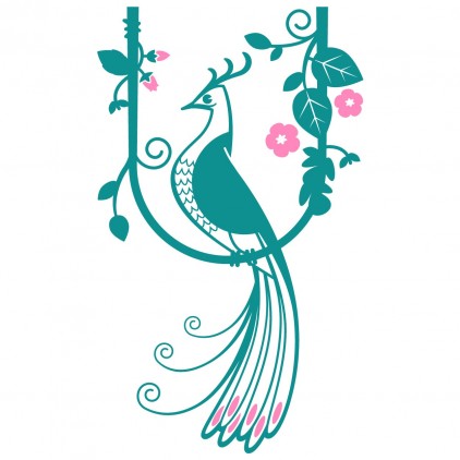 stickers enfant monde féérique oiseau de Paradis