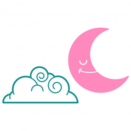 cloud and moon fairy world kids wall decals