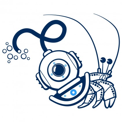 hermit crab underwater world kids wall decals