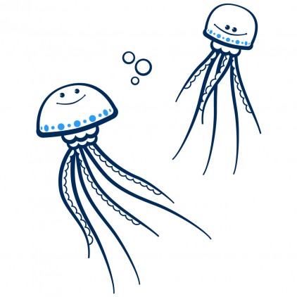jellyfishes underwater world kids wall decals