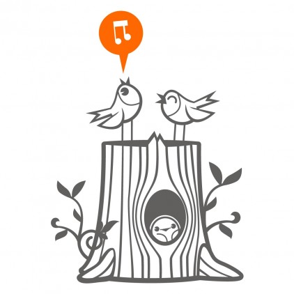 vinilos infantiles familia pájaros