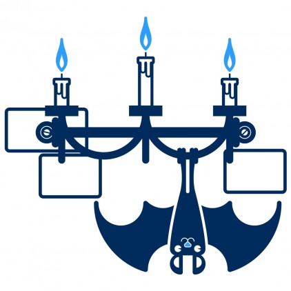 candlestick and bat knights kids wall decals