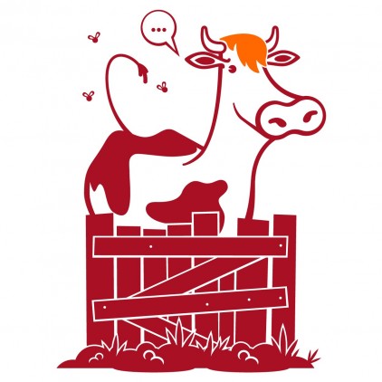 vinilos infantiles estación tren vaca