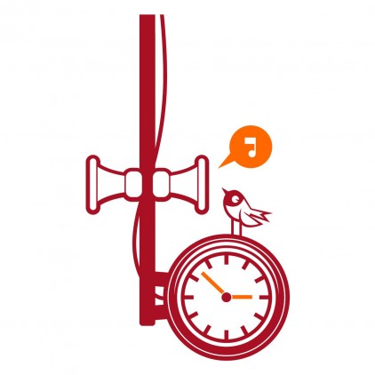 clock train station kids wall decals