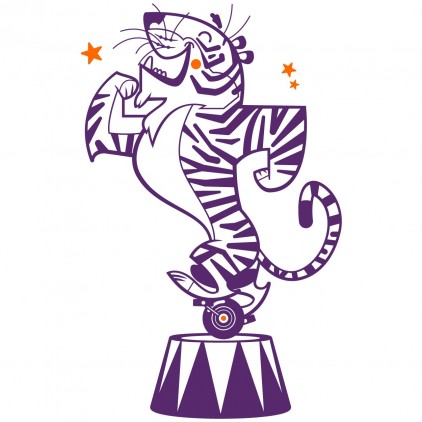 tiger circus animals kids wall decals