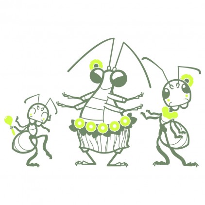 stickers enfant insectes nature jardin fourmis tahitiennes