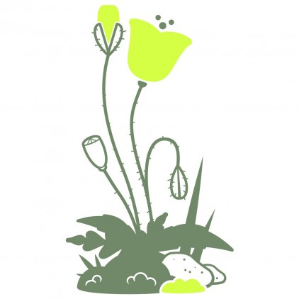 poppy nature garden insects kids wall decals